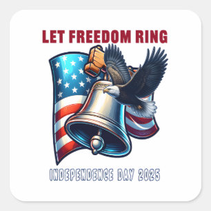 Sticker Carré Laisser la cote de tendance de la cote de liberté