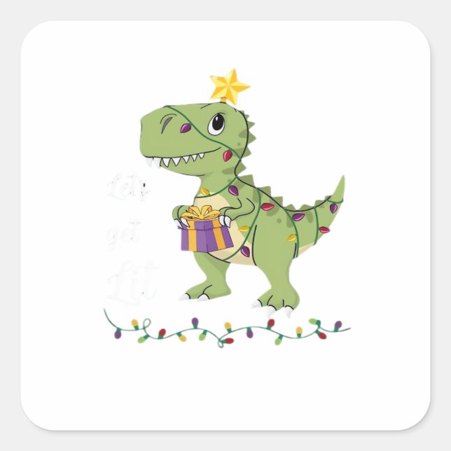 Sticker Carré Laissons-nous tomber la classique de Noël (Devant)