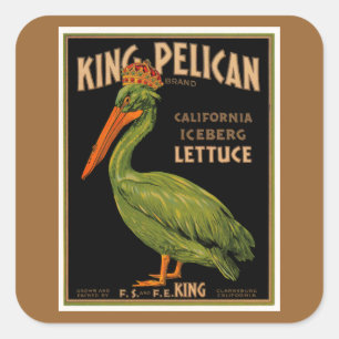 Sticker Carré Laitue de marque King Pelican