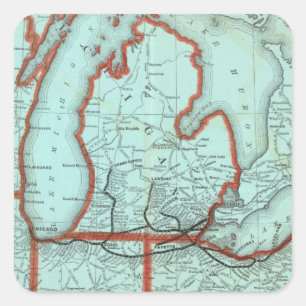 Sticker Carré Lake Shore et Southern Michigan Railway