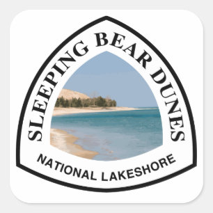 Sticker Carré Lakeshore national des dunes de l'ours