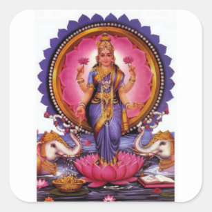 Sticker Carré Lakshmi - déesse de la richesse, du bonheur, et de