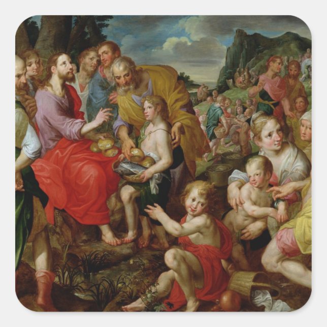 Sticker Carré L'alimentation des cinq mille (Devant)