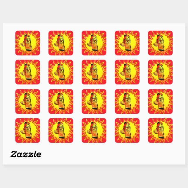 Sticker Carré Lamassu (Feuille)