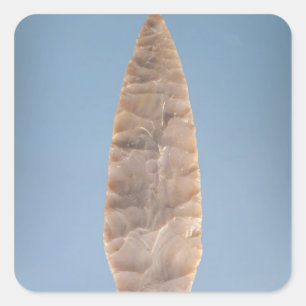 Sticker Carré Lame de "feuille de laurier" de Solutréan, trouvée