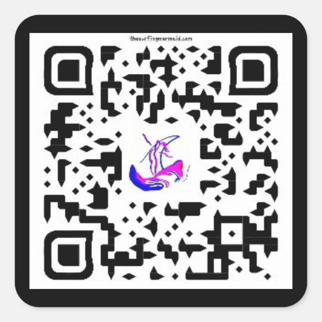 Sticker Carré #lamermaidessurfeuse #SWAG@MAGHIE.ORG (Devant)