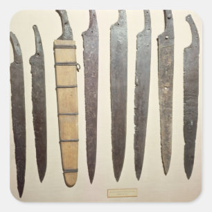 Sticker Carré Lames en fer vidé pour épées