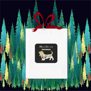 Sticker Carré L'ami d'or de Folk Art Decorative pour l'homme 