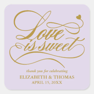STICKER CARRÉ L'AMOUR ÉLÉGANT CLASSÉ EST DES BÂTIMENTS DE MARIAG