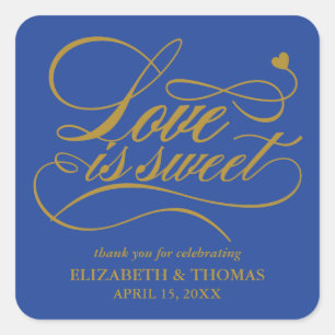 STICKER CARRÉ L'AMOUR ÉLÉGANT CLASSÉ EST DES BÂTIMENTS DE MARIAG