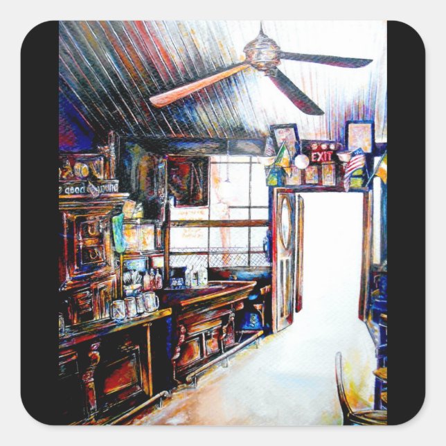 Sticker Carré L'amour n'est pas un mur, c'est un pont (Devant)