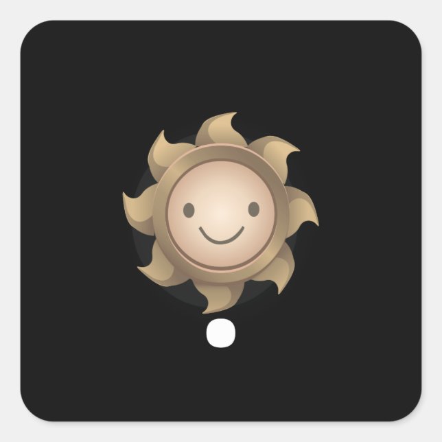 Sticker Carré Lampe murale de meubles brillants (Devant)