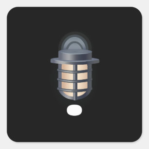 Sticker Carré Lampe murale en aluminium