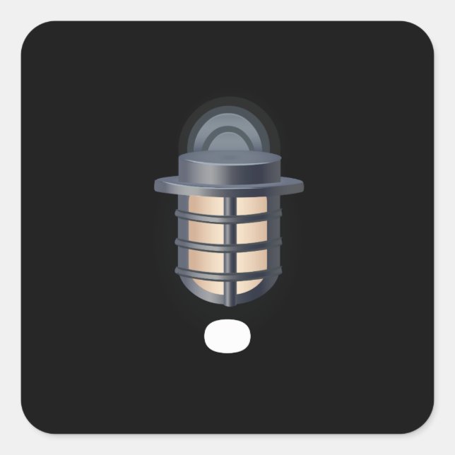 Sticker Carré Lampe murale en aluminium (Devant)