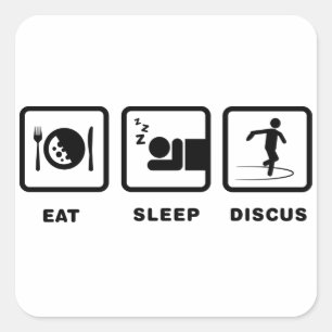 Sticker Carré Lancement de disque