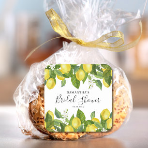 Sticker Carré Lancement de mariage au citron agrumes 