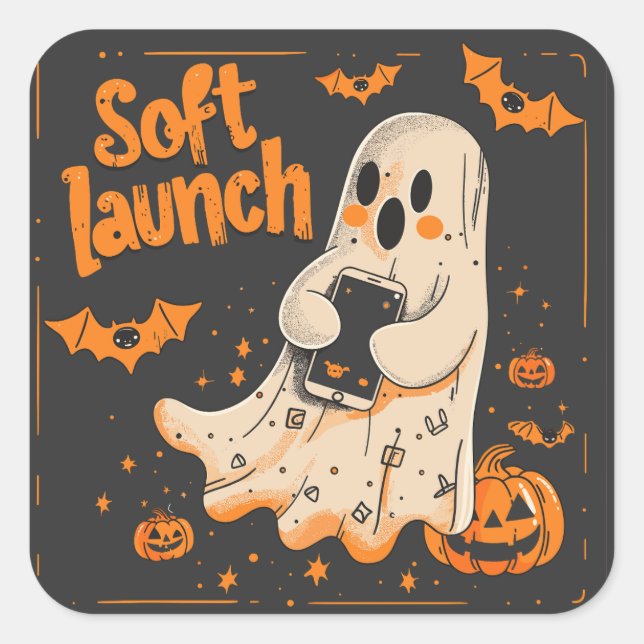 Sticker Carré Lancement souple | ExDesigner | Halloween (Devant)