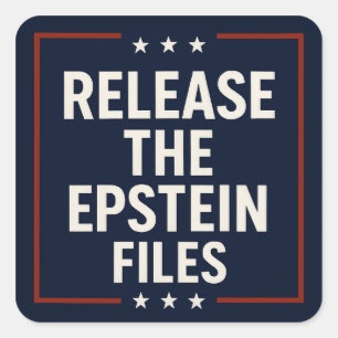 Sticker Carré Lancer les fichiers Epstein