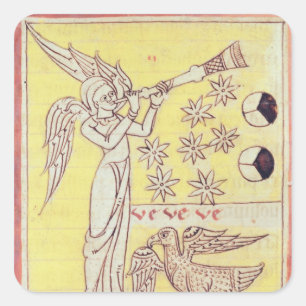 Sticker Carré L'ange soufflant la trompette