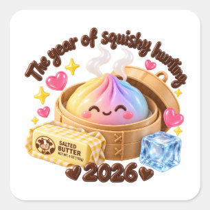 Sticker Carré L'année de la chasse aux Squishy 2026 !