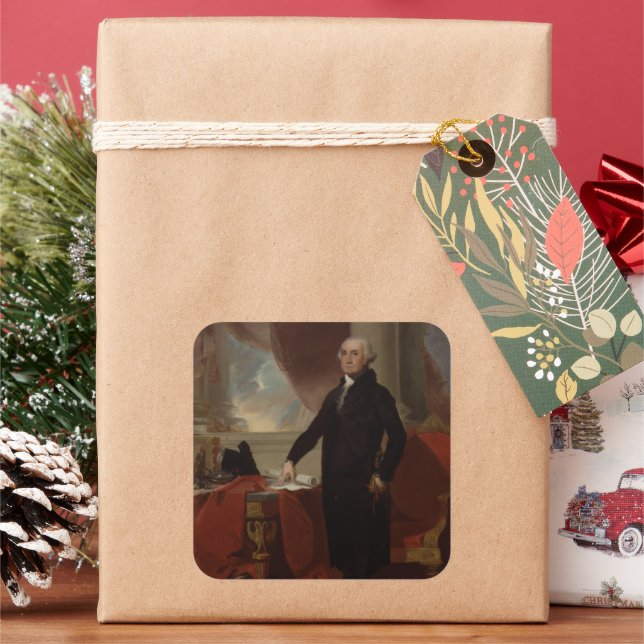 Sticker Carré Lansdowne Portrait : Le président américain George (vacances)