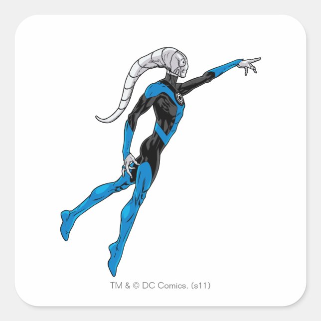 Sticker Carré Lanterne bleue 10 (Devant)