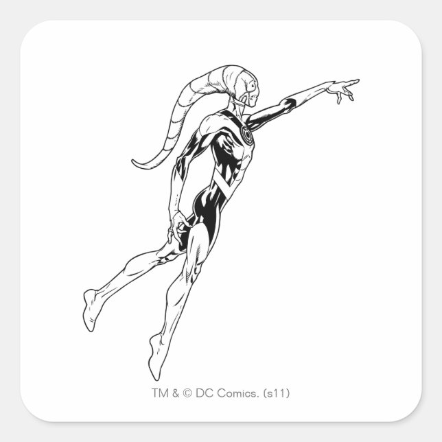 Sticker Carré Lanterne bleue 11 (Devant)