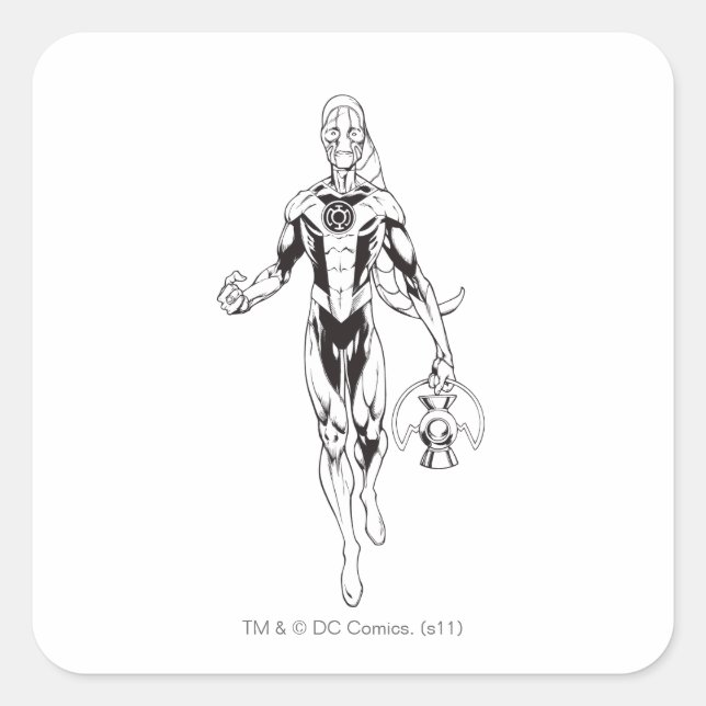 Sticker Carré Lanterne bleue 6 (Devant)