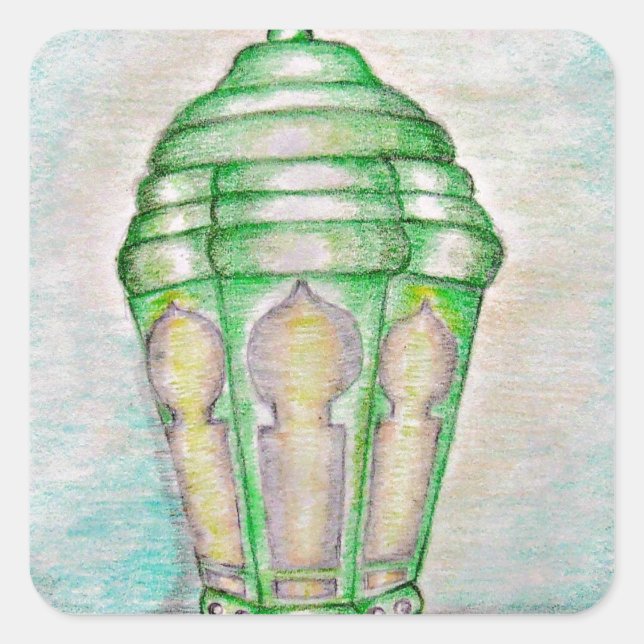 Sticker Carré lanterne du Ramadan (Devant)