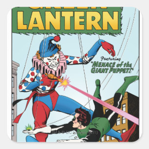 Sticker Carré Lanterne verte contre le clown