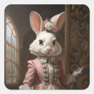 Sticker Carré Lapin de Cotillion