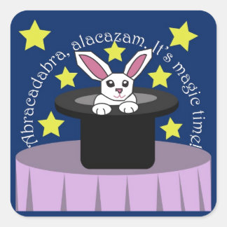 Sticker Carré Lapin de magie de Makin