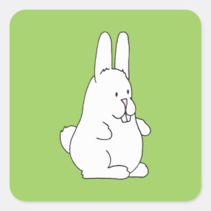 Sticker Carré Lapin de Pâques