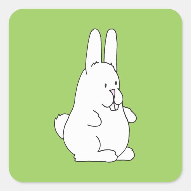 Sticker Carré Lapin de Pâques (Devant)