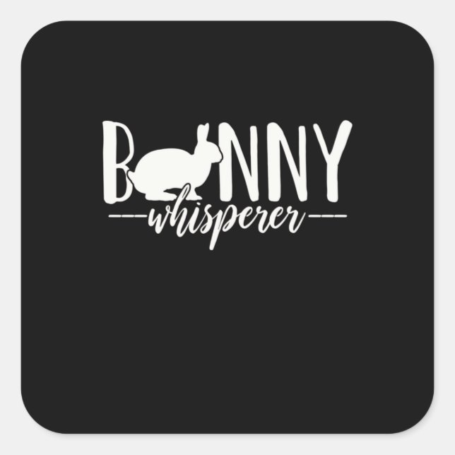 Sticker Carré Lapin Lapin Whisperer (Devant)