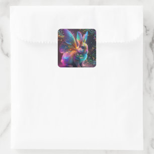 Sticker Carré Lapin lumineux