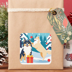 Sticker Carré LAPPHUND FINLANDAIS 2024 vacances