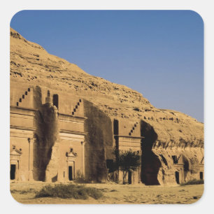 Sticker Carré L'Arabie Saoudite, site de Madain Saleh, 2