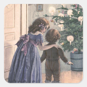 Sticker Carré "L'arbre de Noël"