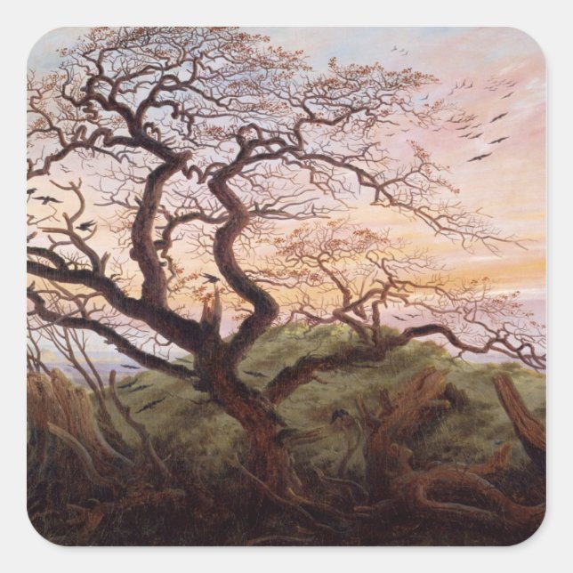 Sticker Carré L'arbre des corbeaux, 1822 (Devant)