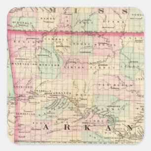 Sticker Carré L'Arkansas, territoire indien