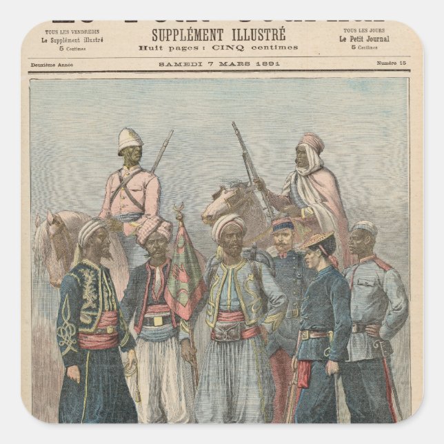 Sticker Carré L'armée coloniale (Devant)