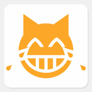 Sticker Carré Larmes de la Joie Chat Emoji