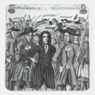 Sticker Carré L'arrestation du juge Jeffreys 1689