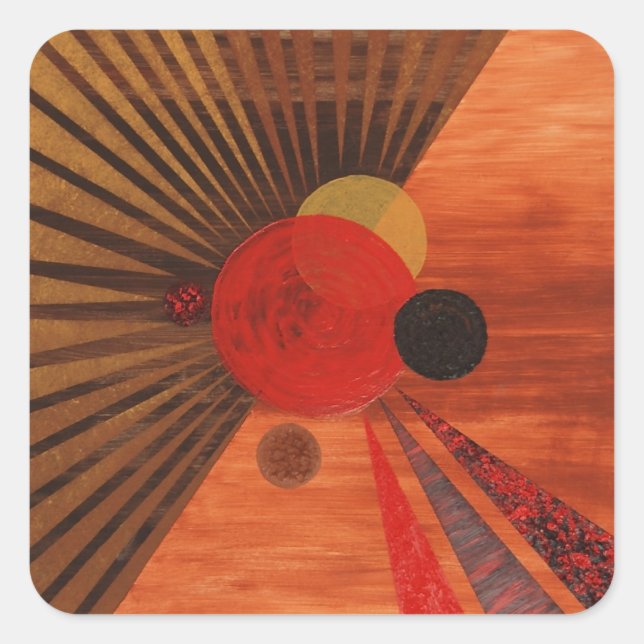 Sticker Carré L'art Abstrait Kandinsky (Devant)