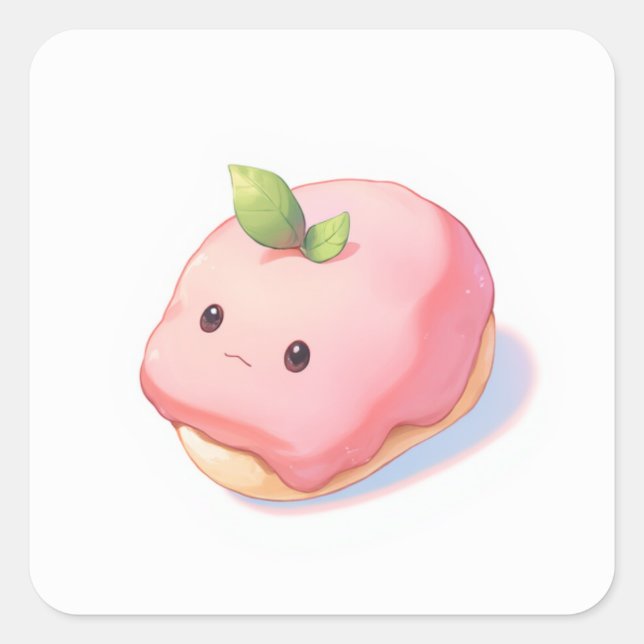 Sticker Carré L'art paisible doux (Devant)