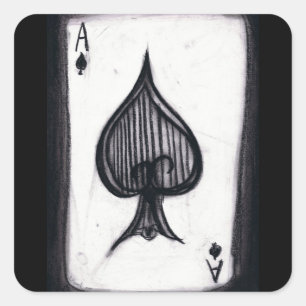 Sticker Carré L'as des pique