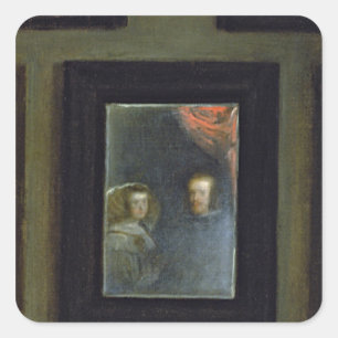 Sticker Carré Las Meninas ou La Famille de Philippe IV, c.1656