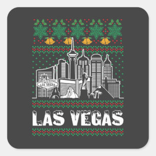 Sticker Carré Las Vegas Nevada Noël laid