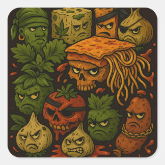 Sticker Carré Lasanghetti's The Gang